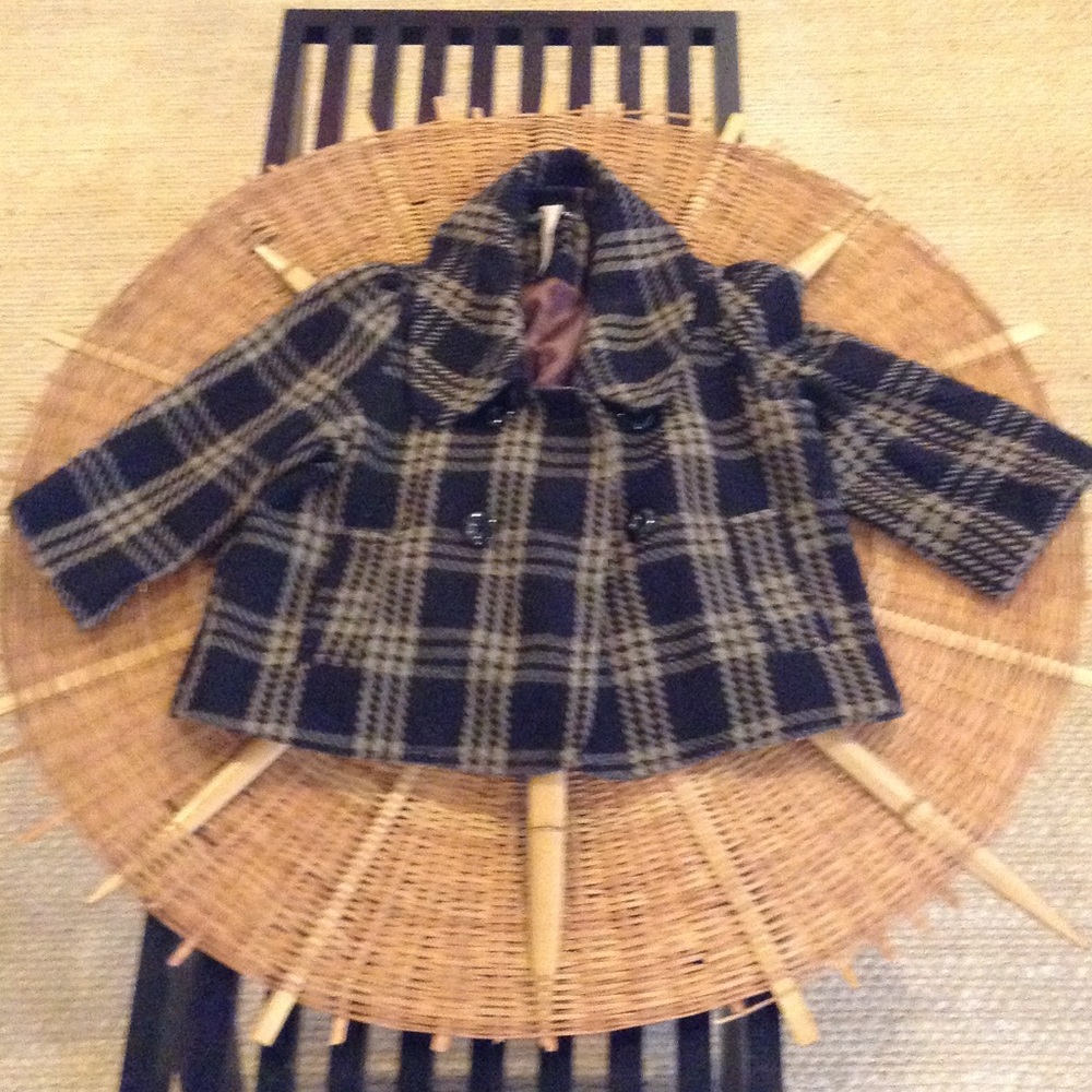 Brown and Black Plaid Jacket